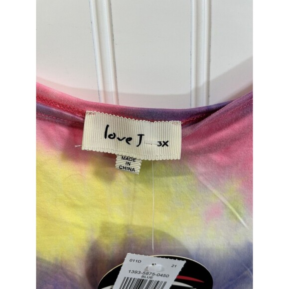 NWT Plus size Tye‎ Dye Workout Top. "Love J" Brand. Super soft fabric. Sz 3X - Picture 3 of 5